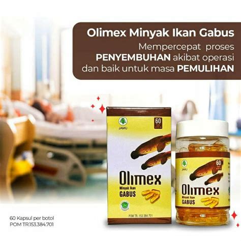 Jual Kapsul Olimex Minyak Ikan Gabus Obat Luka Original Luar Dalam