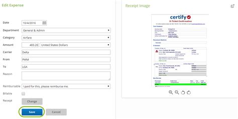 Manually Creating A New Expense Line On Your Draft Report Certify