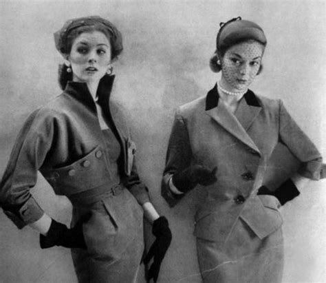 Suzy Parker And Jean Patchett Model Suit Fashions For Vogue Us 1951