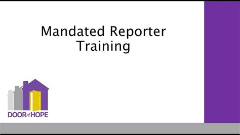 Mandated Reporter Training YouTube