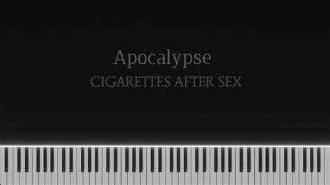 Apocalypse Cigarettes After Sex Piano Tutorial Youtube