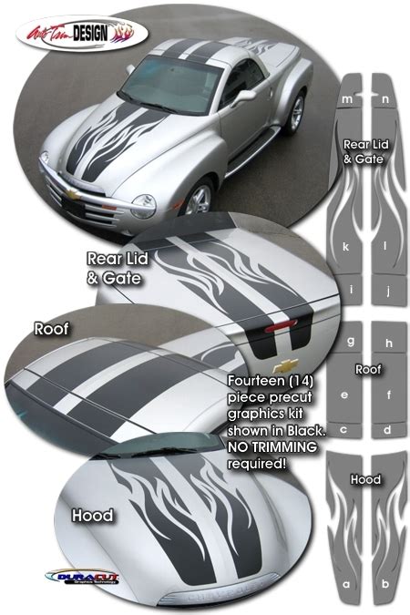 Auto Trim DESIGN Chevrolet SSR Flame Rally Stripe 1 Installation Notes