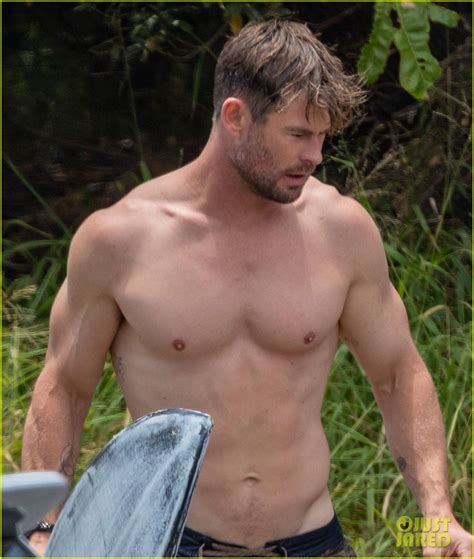 Chris Hemsworth Looks Ripped In New Shirtless Photos From A Surf Day In