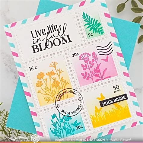 Live Life In Full Bloom In 2024 Cards Handmade Postage Stamp Design