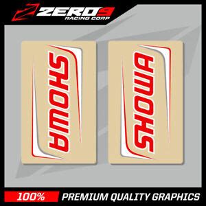 Showa Upper Fork Decals Motocross Graphics Mx Graphics Enduro Clear Red