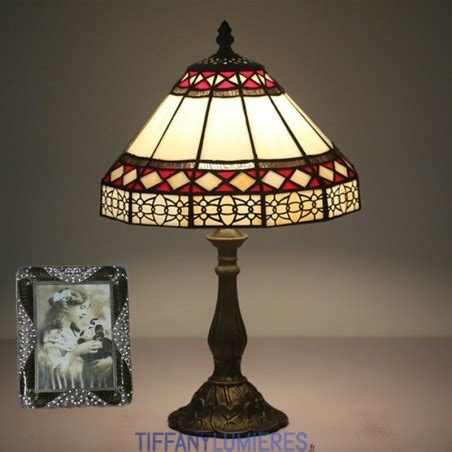 Lampe De Table Tiffany En Vitrail Europ En De Cm France