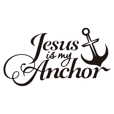 X Fun Jesus Is My Anchor Decal Laptop Motorcycle Bumper Car Vinyl Wall