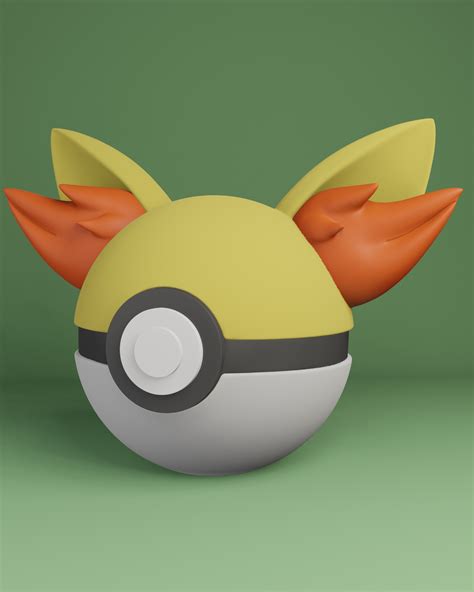 Archivo Stl Pokemon Fennekin Pokeballdise O Imprimible En D Para