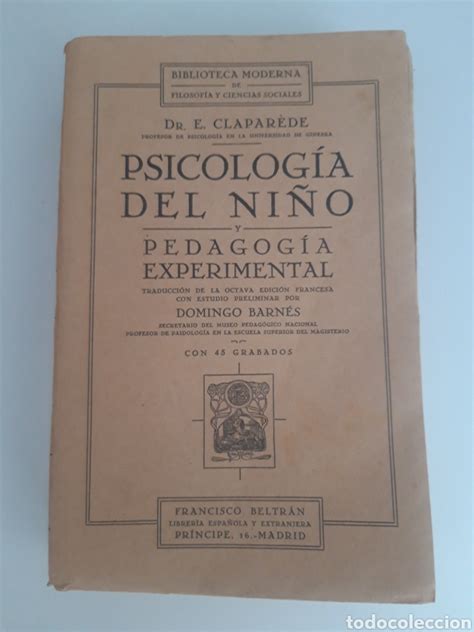 Psicolog A Del Ni O Pedagogia Experimental Clap Comprar Libros