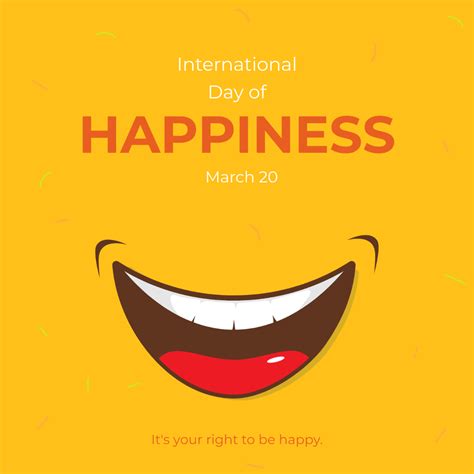 Free International Day Of Happiness Flyer Vector Template Edit Online And Download