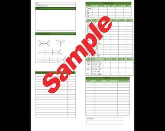 Hospital Clinical Rotation Patient Monitoring Form Critical Care