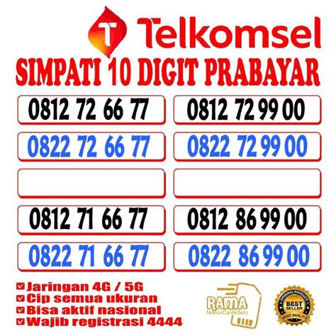 Jual Nomor Cantik Telkomsel 10 Digit Prabayar Nomor Cantik Simpati