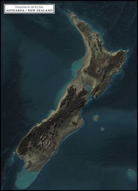 This map shows how the terrain may have appeared during the Last Glacial Maximum, around 21,000 ...