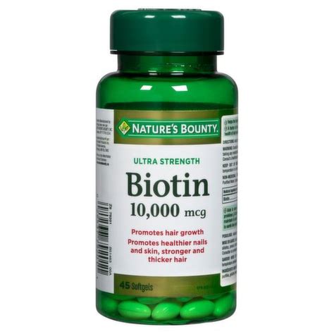 Nature S Bounty Ultra Strength Biotin Softgels 10000mcg