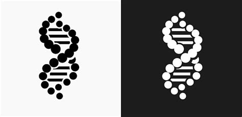 Dna Icon On Black And White Vector Backgrounds Stock Illustration Download Image Now Dna