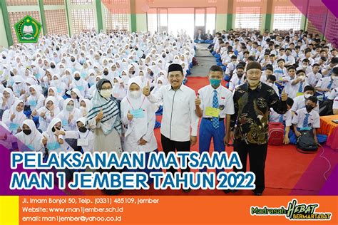 PELAKSANAAN MATSAMA MAN 1 JEMBER TAHUN 2022 – Madrasah Aliyah Negeri 1 ...