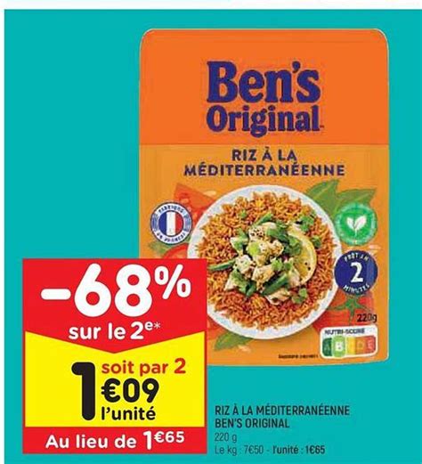 Promo Riz La M Diterran Enne Ben S Original Chez Leader Price