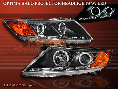 Fit Optima Halo New Ccfl Projector Black Headlights And R Style