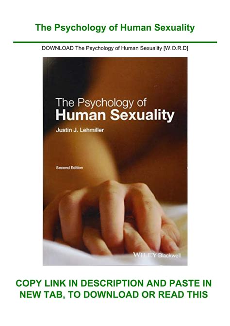 Download The Psychology Of Human Sexuality [w O R D]