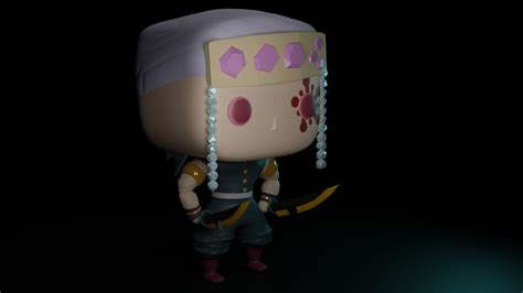 Uzui Tengen Demon Slayer Funko Pop Style 3d Model Rigged Cgtrader