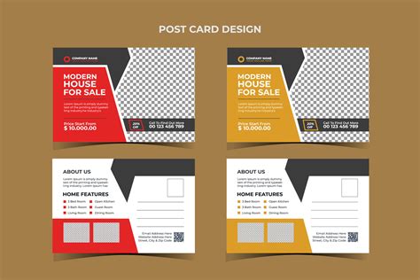 Real Estate Post card Template Design 36089773 Vector Art at Vecteezy