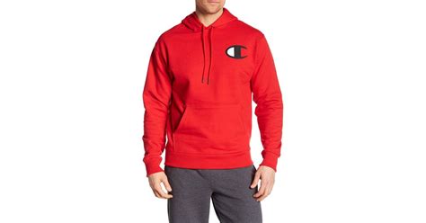 Lyst Champion Graphic Powerblend Hoodie In Red For Men