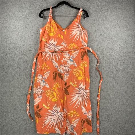 Gap Dresses Vintage Gap 0 Linen Blend Floral Slip Tank Dress Size S