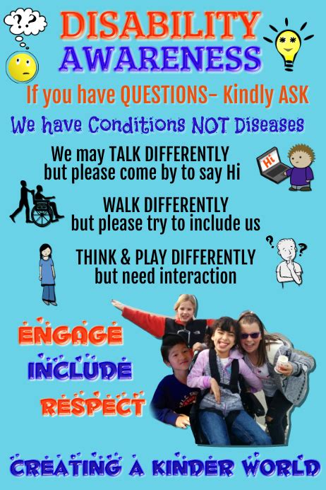 Disability Awareness Poster Template Postermywall