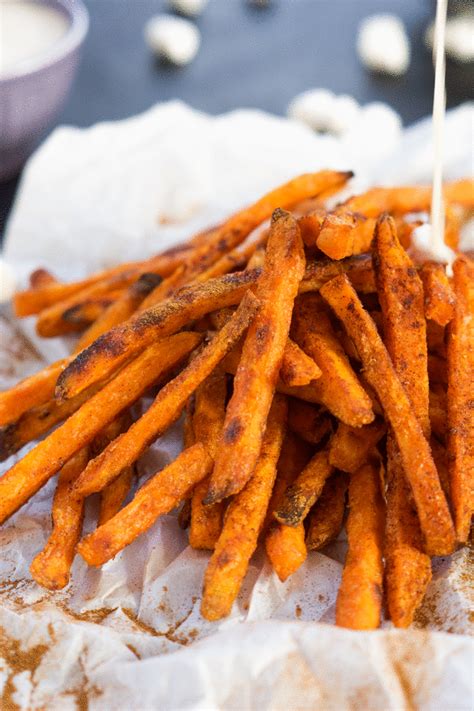 Sweet Potato Fries Sauce Recipe Baked Sweet Potato Fries With Maple