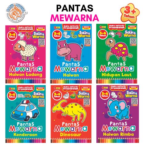 Buku Mewarna Kanak Kanak Colouring Set Pantas Warna Aktiviti