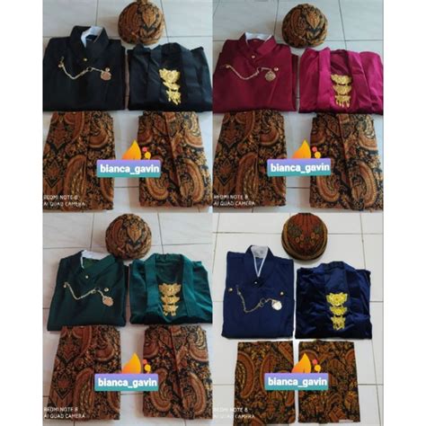 Jual Set Baju Prewedding Jawa Kebaya Beskap Jarik Instan