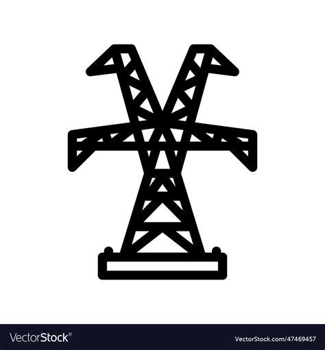 High Voltage Transmission Line Icon Royalty Free Vector