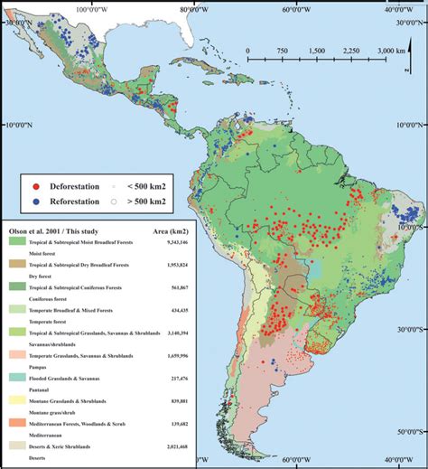 CHART: Biome stats for Latin American countries