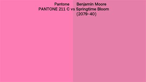 Pantone C Vs Benjamin Moore Springtime Bloom Side By Side