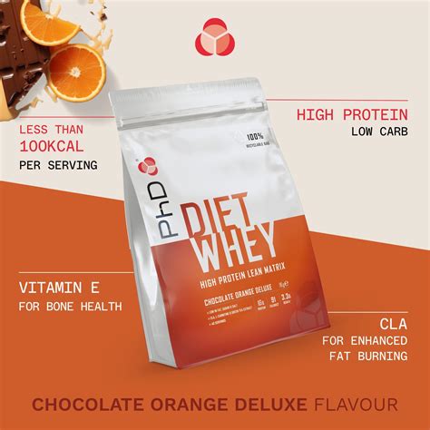 Phd Nutrition Diet Whey Powder Chocolate Orange Deluxe Flavour