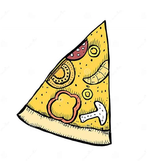 Pizza Hand Drawn Stock Vector Illustration Of Oven 137562856