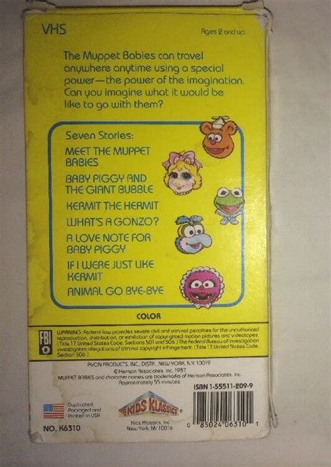 Jim Henson S Muppet Babies Favorite Video Storybooks Vhs