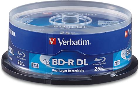 Verbatim Bd R Gb X Blu Ray Recordable Media Disc Pack Spindle