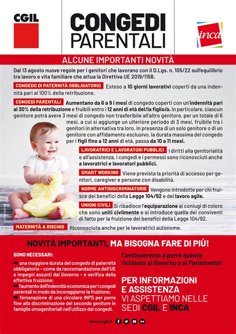 Volantino Congedi Parentali Slc Cgil Puglia