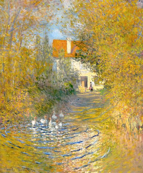 Bofransson Claude Monet Geese In The Brook 1874 Monet Claude