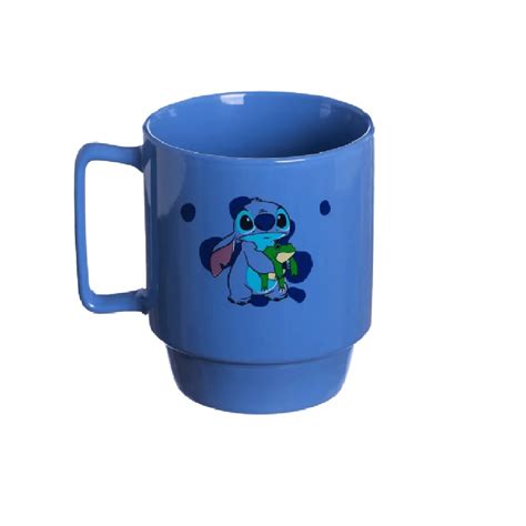 Caneca Stitch Azul Papelaria Rainha