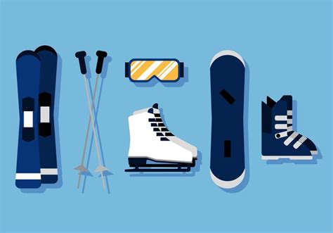 Vector Ski Equipments 116725 Vector Art at Vecteezy