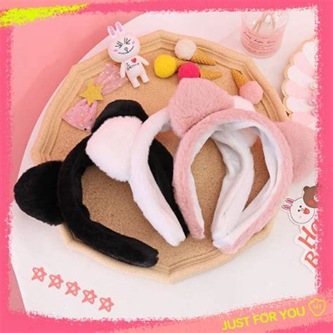 Cat Ears Plush Headband Simple And Cute Wide Brimmed Headband For