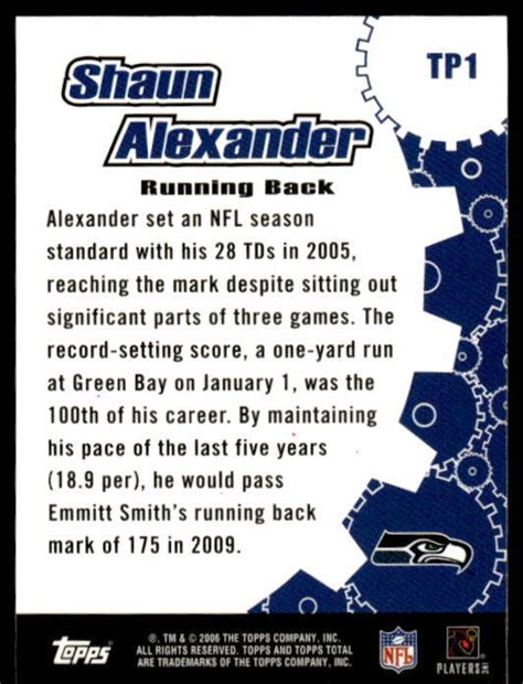 Topps Total Tp Shaun Alexander Ebay