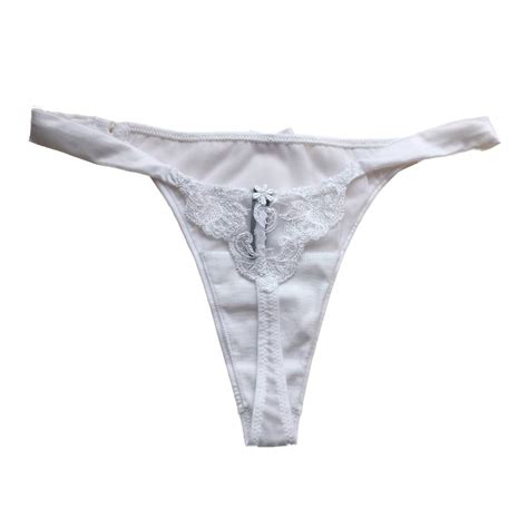 AMBRA Lingerie Slips Mariage Tanga White 1335M Italian Design