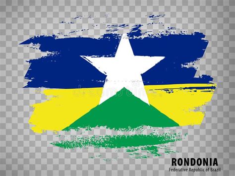 Bandeira Do Estado Rondonia A Partir De Pinceladas República Federal