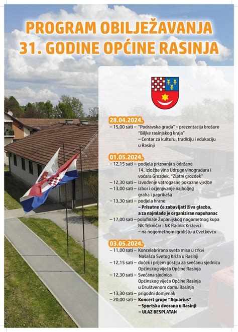 Bogat program pripremljen u povodu Dana općine Rasinja koncert će