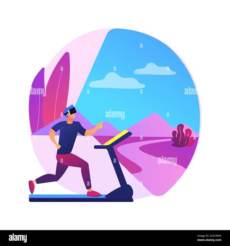 Vr Fitness Gym Abstract Concept Vector Illustration Stock Vector Image