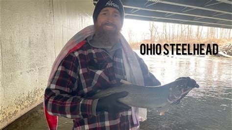 Dad Catches First Ohio Steelhead Winter Steelhead Fishing Youtube