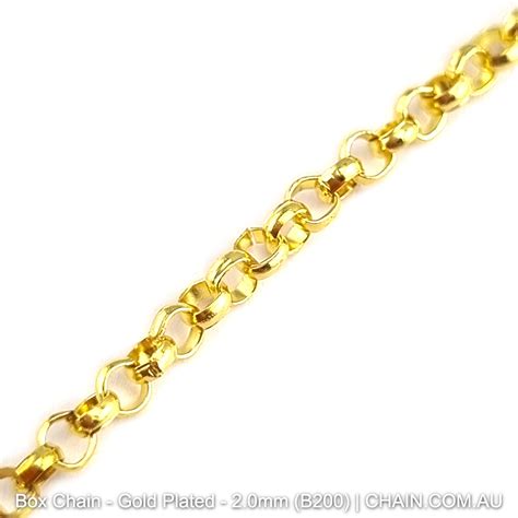 box jewellery chain gold plated  sizes australia shipping